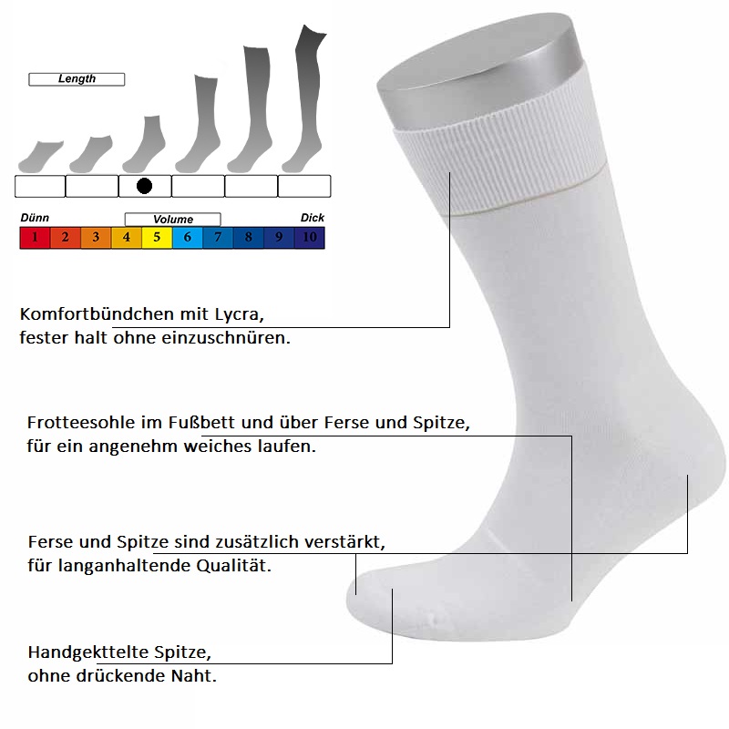 Arzt-Socken mit dünnem Plüsch